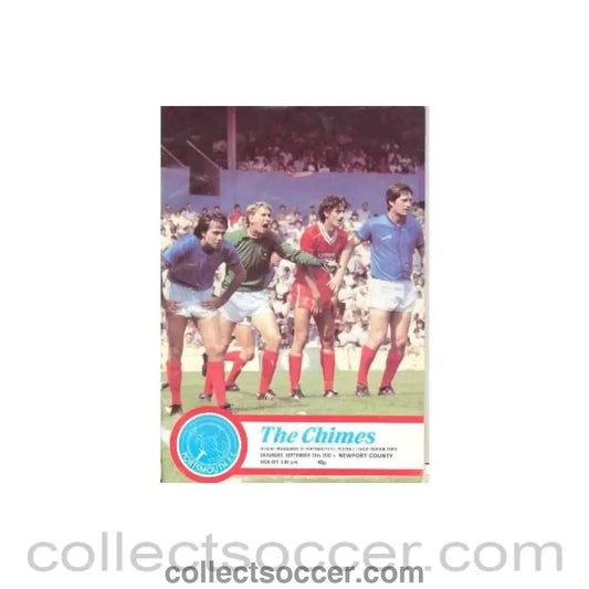 1982 - Portsmouth v Newport County official programme 25/09/1982 - Collect Soccer