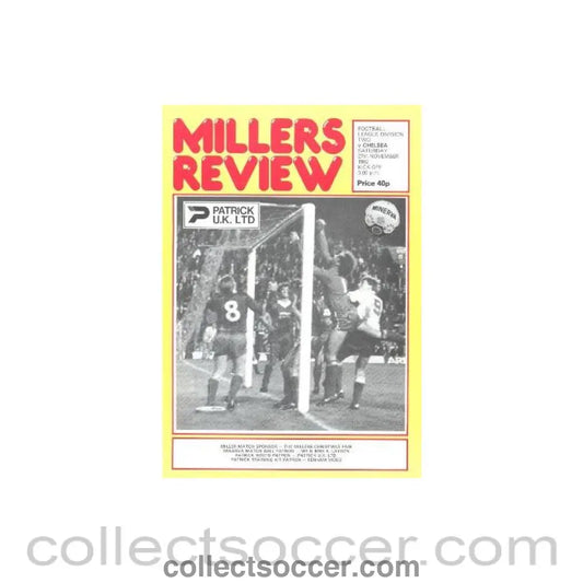 1982 - Rotherham vChelsea official programme 27/11/1982