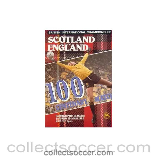 1982 Scotland V England 29/05/1982 - Collect Soccer