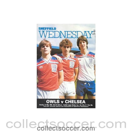 1982 - Sheffield Wednesday vChelsea official programme 01/05/1982
