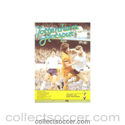 1982 - Tottenham Hotspur v Aston Villa official programme 13/02/1982 F.A. Cup - Collect Soccer