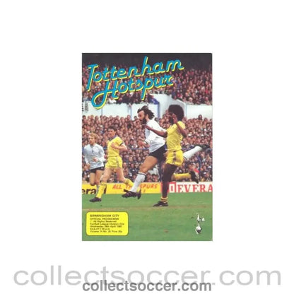 1982 - Tottenham Hotspur v Birmingham City official programme 28/04/1982 Football League - Collect Soccer