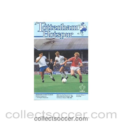 1982 - Tottenham Hotspur v Brighton & Hove Albion official programme 06/10/1982 Milk Cup - Collect Soccer
