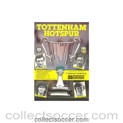 1982 - Tottenham Hotspur v Eintracht Frankfurt official programme 03/03/1982 European Cup Winners Cup - Collect Soccer