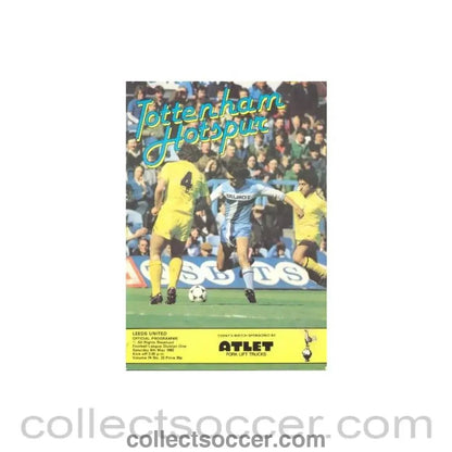 1982 - Tottenham Hotspur v Leeds United official programme 08/05/1982 Football League - Collect Soccer