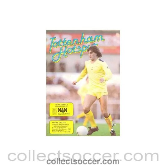1982 - Tottenham Hotspur v Leeds United official programme 23/01/1982 F.A. Cup - Collect Soccer