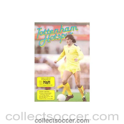 1982 - Tottenham Hotspur v Leeds United official programme 23/01/1982 F.A. Cup - Collect Soccer