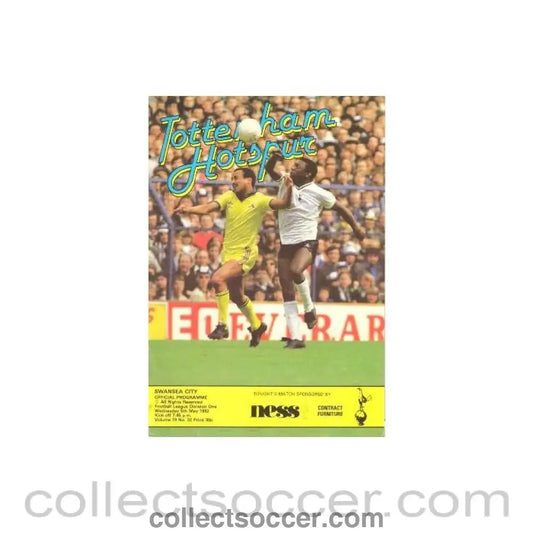 1982 - Tottenham Hotspur v Swansea City official programme 05/05/1982 Football League - Collect Soccer