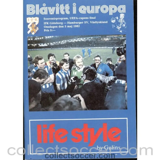 1982 UEFA Cup Final Programme Gothenburg v Hamburg - Collect Soccer