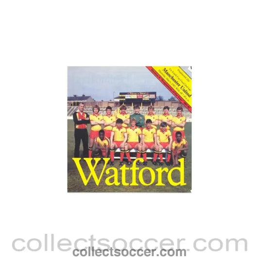 1982 - Watford v Manchester United official programme 06/05/1982 F.A. Youth Cup Final 2nd Leg - Collect Soccer