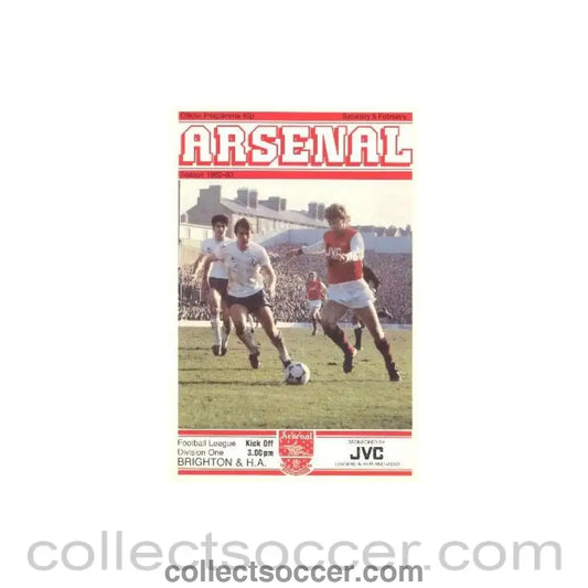 1983 - Arsenal v Brighton & Hove Albion official programme 05/02/1983 Football League