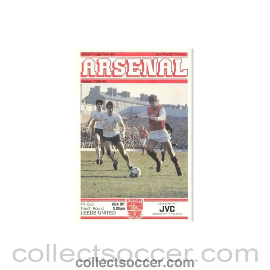 1983 - Arsenal v Leeds United official programme 29/01/1983 F.A. Cup