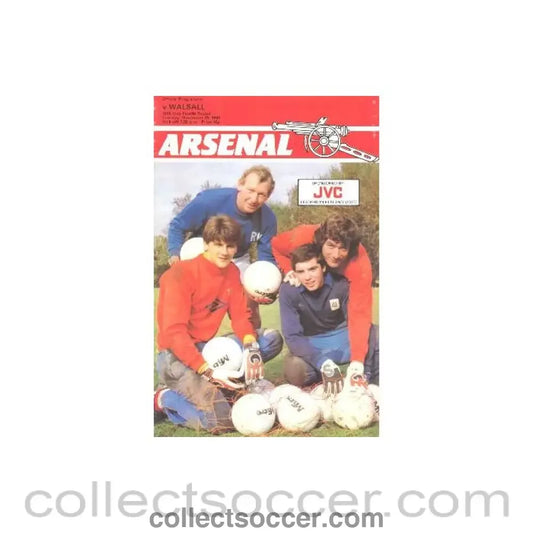 1983 - Arsenal v Walsall official programme 29/11/1983 Milk Cup