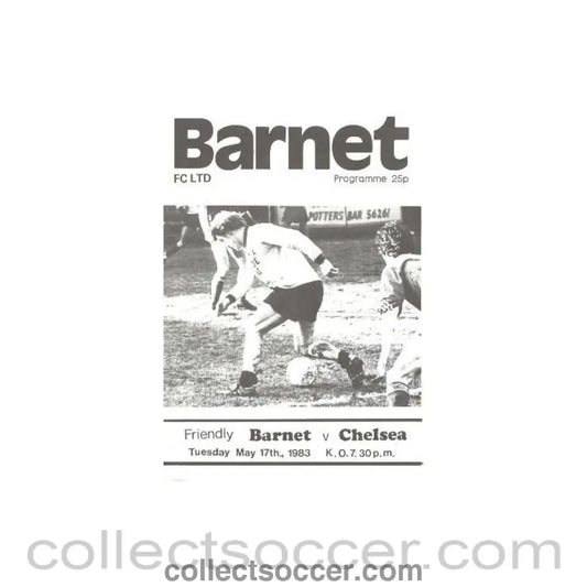 1983 - Barnet vChelsea official programme 17/05/1983 - Collect Soccer