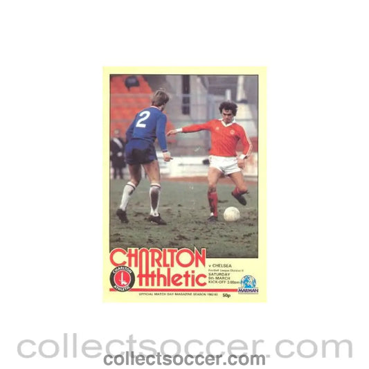 1983 - Charlton Athletic vChelsea official programme 05/03/1983