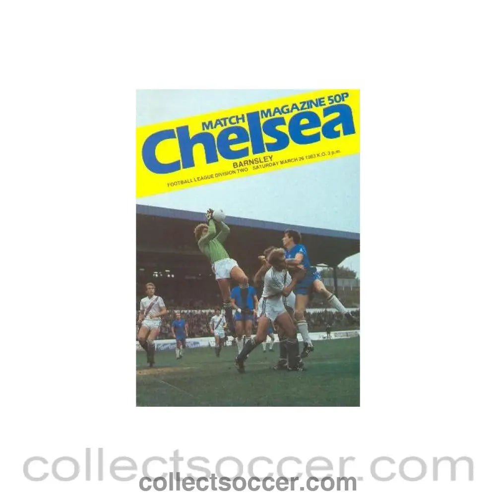1983 - Chelsea v Barnsley official programme 26/03/1983 - Collect Soccer