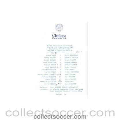 1983 - Chelsea v Cambridge United official programme 05/05/1983 F.A. Junior Cup Final