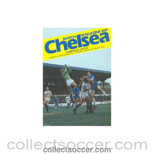 1983 - Chelsea v Cambridge United official programme 15/01/1983