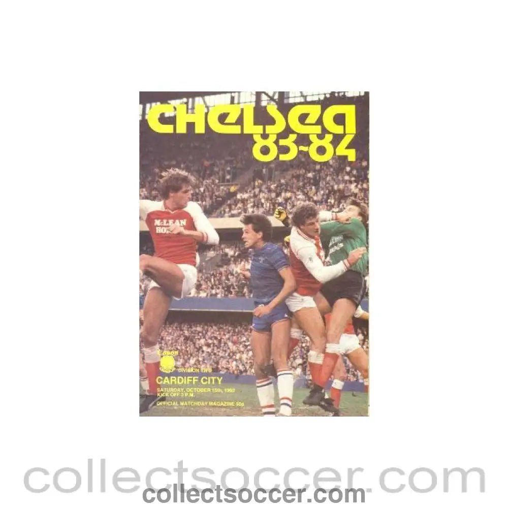 1983 - Chelsea v Cardiff City official programme 15/10/1983 - Collect Soccer