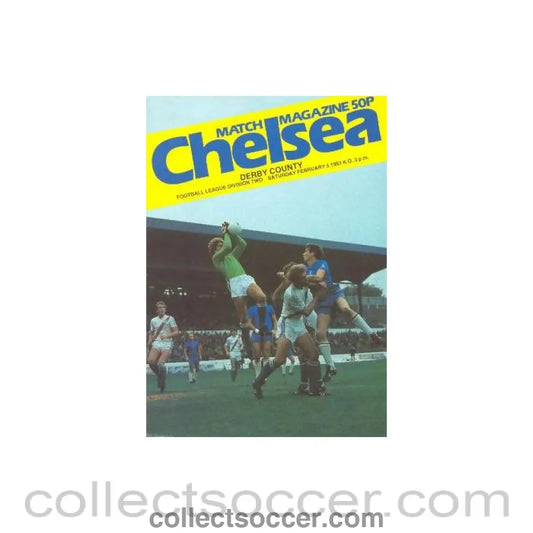 1983 - Chelsea v Derby County official programme 05/02/1983