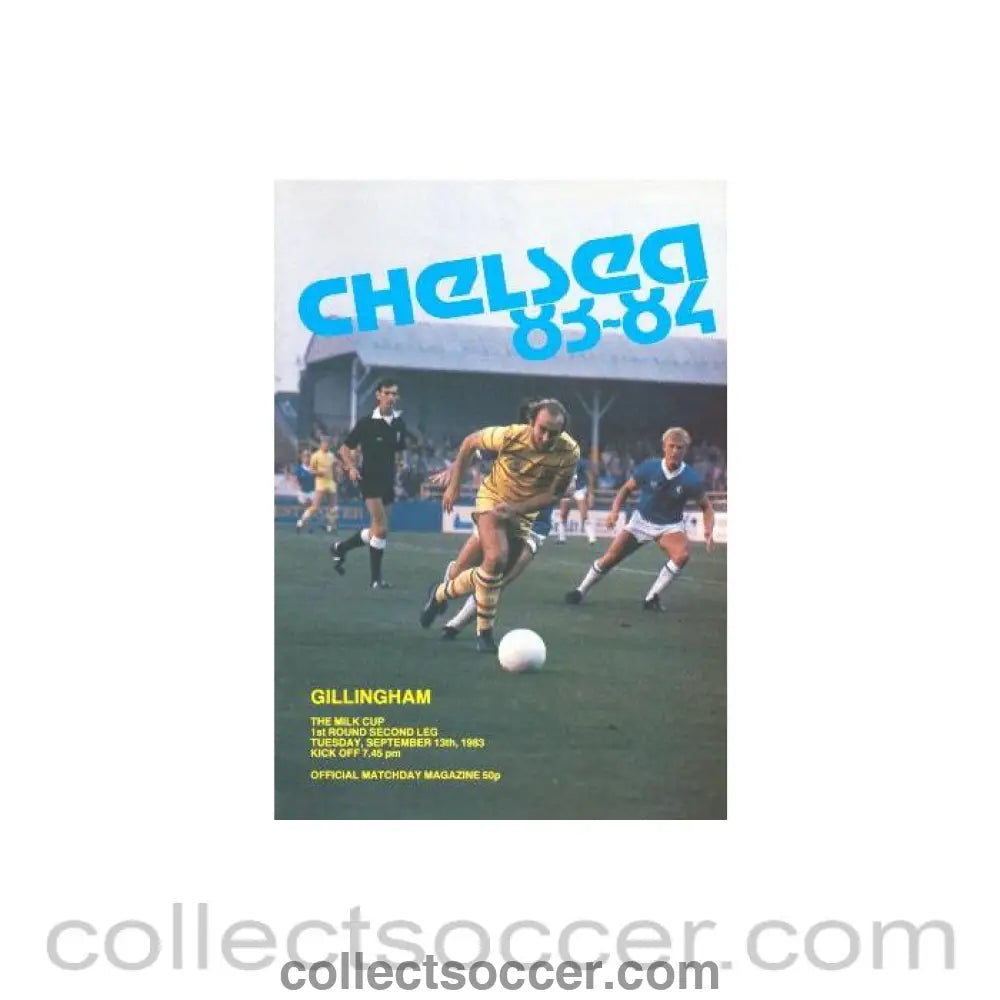 1983 - Chelsea v Gillingham official programme 13/09/1983
