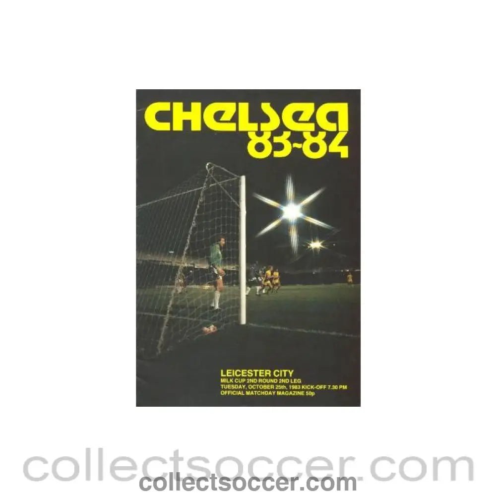1983 - Chelsea v Leicester City official programme 25/10/1983 - Collect Soccer