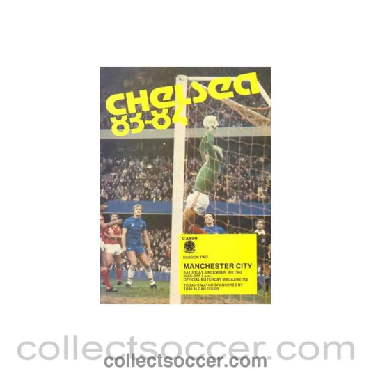 1983 - Chelsea v Manchester City official programme 03/12/1983