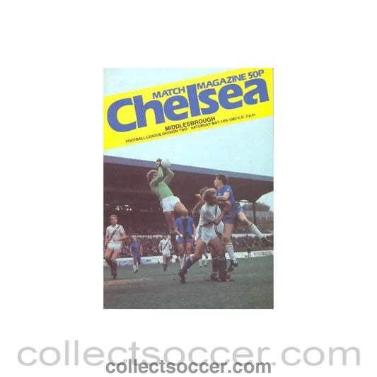 1983 - Chelsea v Middlesbrough official programme 14/05/1983