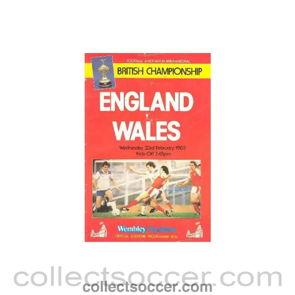 1983 England v Wales official programme 23/02/1983 - Collect Soccer
