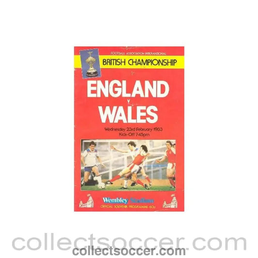 1983 England v Wales official programme 23/02/1983 - Collect Soccer