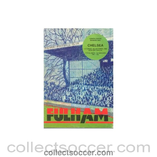 1983 - Fulham vChelsea official programme 08/10/1983