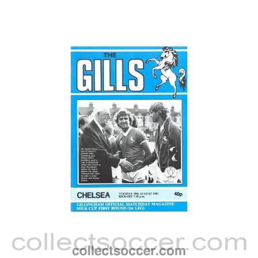 1983 - Gillingham vChelsea official programme 30/08/1983 - Collect Soccer