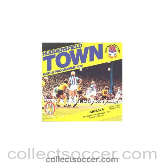1983 - Huddersfield Town vChelsea official programme 01/10/1983 - Collect Soccer