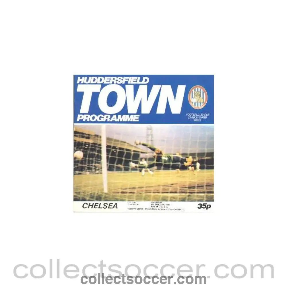 1983 - Huddersfield vChelsea official programme 08/01/1983 - Collect Soccer