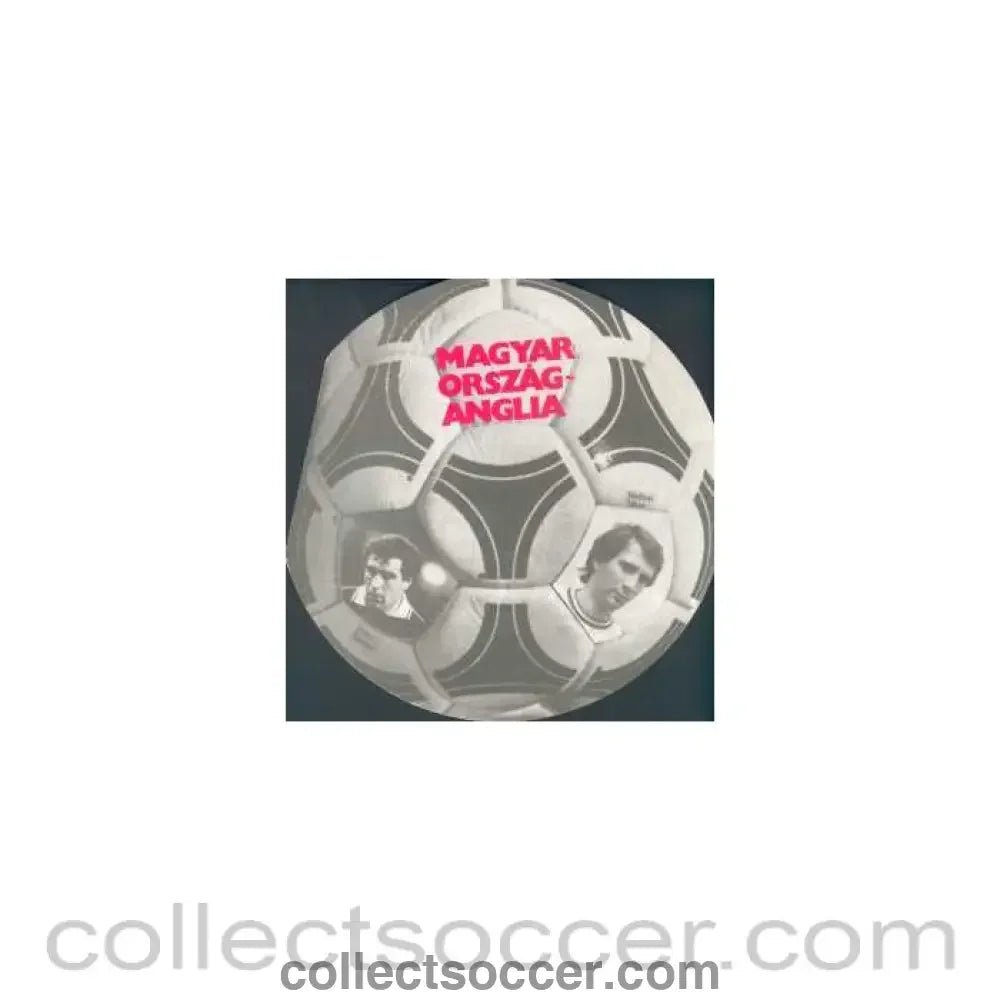 1983 Hungary V England Programme - Collect Soccer