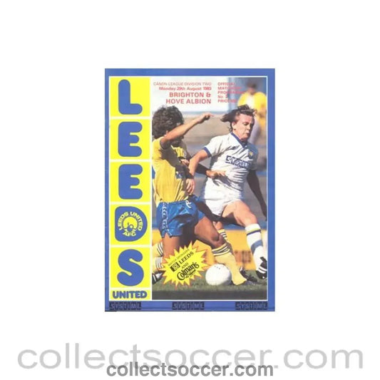 1983 - Leeds United v Brighton & Hove Albion official programme 29/08/1983 Canon League - Collect Soccer