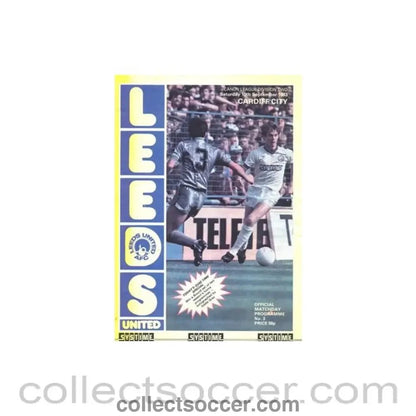 1983 - Leeds United v Cardiff City official programme 10/09/1983 Canon League - Collect Soccer