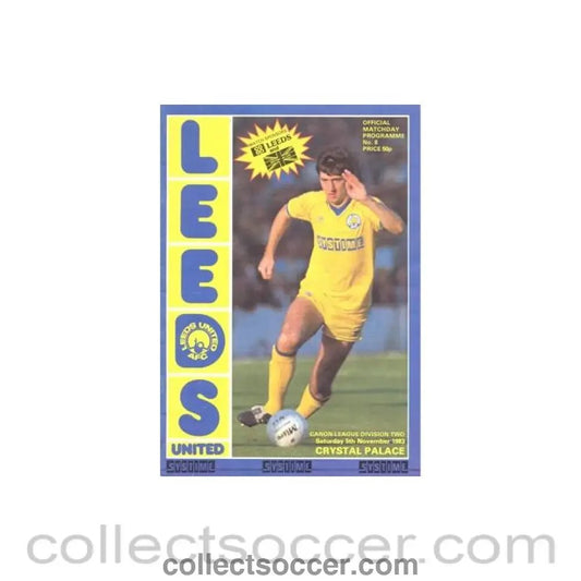 1983 - Leeds United v Crystal Palace official programme 05/11/1983 Canon League - Collect Soccer