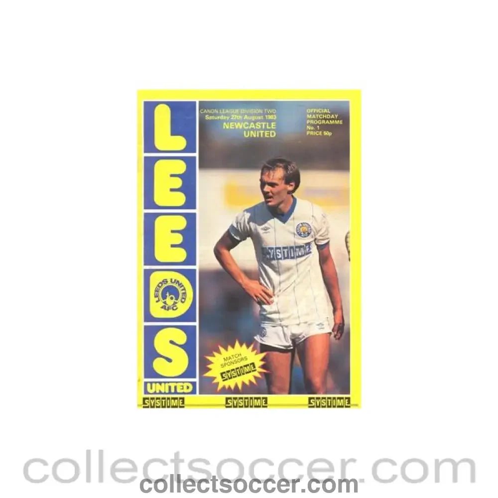 1983 - Leeds United v Newcastle United official programme 27/08/1983 Canon League - Collect Soccer