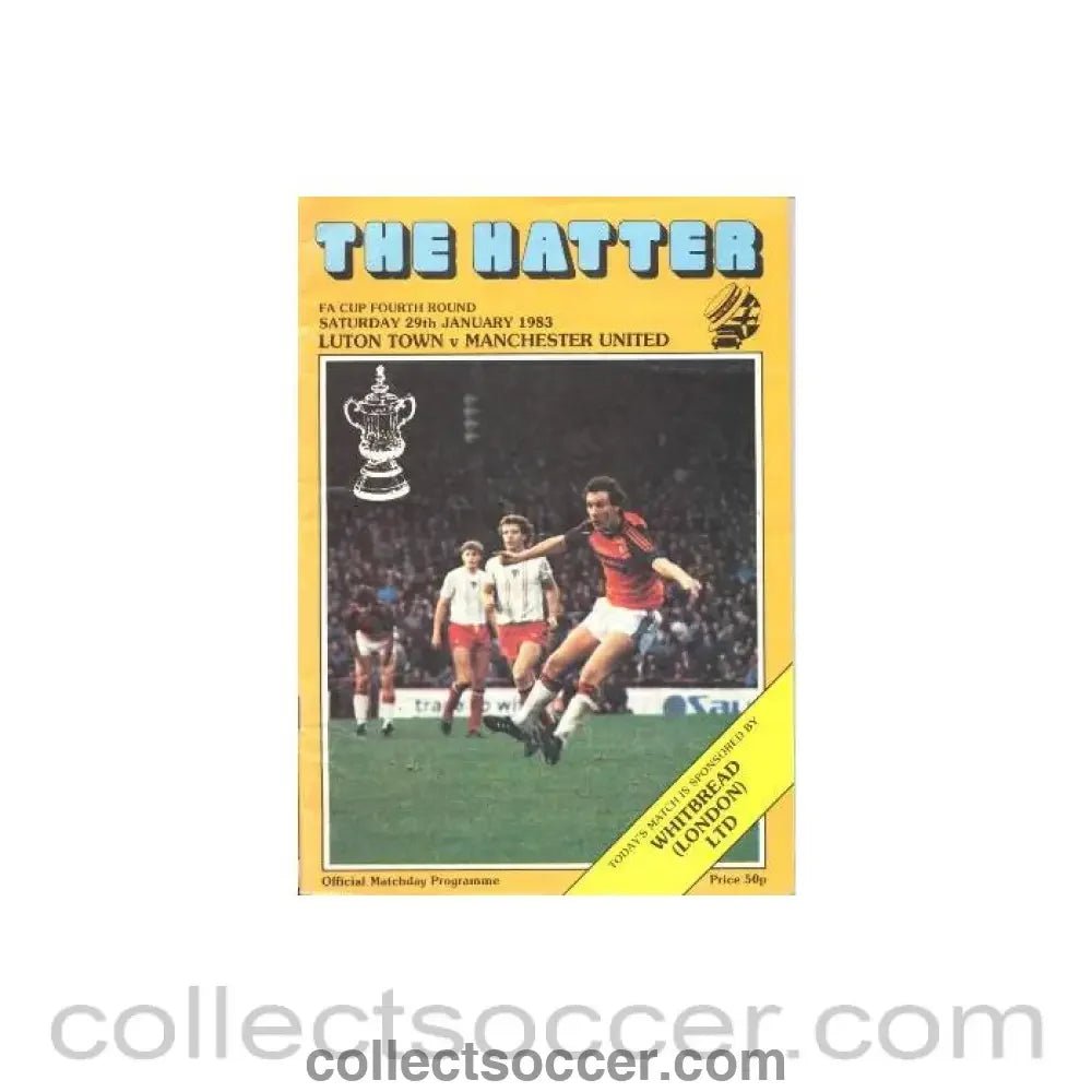 1983 - Luton Town v Manchester United programme 29/01/1983 - Collect Soccer