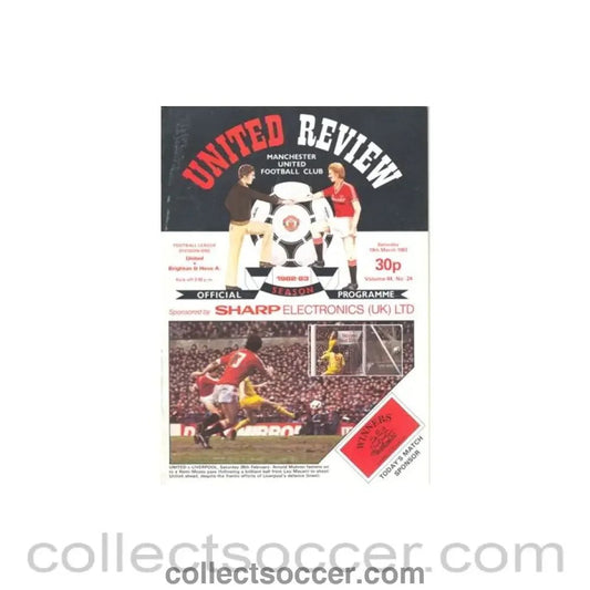 1983 - Manchester United v Brighton & Hove official programme 19/03/1983 - Collect Soccer