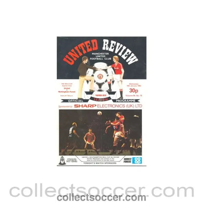 1983 - Manchester United v Nottingham Forest official programme 19/01/1983 - Collect Soccer