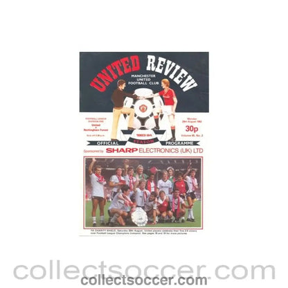 1983 - Manchester United v Nottingham Forest official programme 29/08/1983 - Collect Soccer