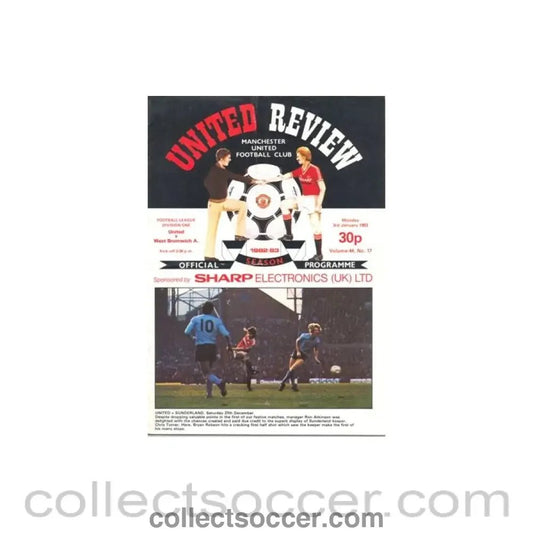 1983 - Manchester United v West Bromwich Albion official programme 03/01/1983 - Collect Soccer