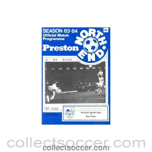 1983 - Preston North End v Port Vale official programme 26/12/1983 - Collect Soccer