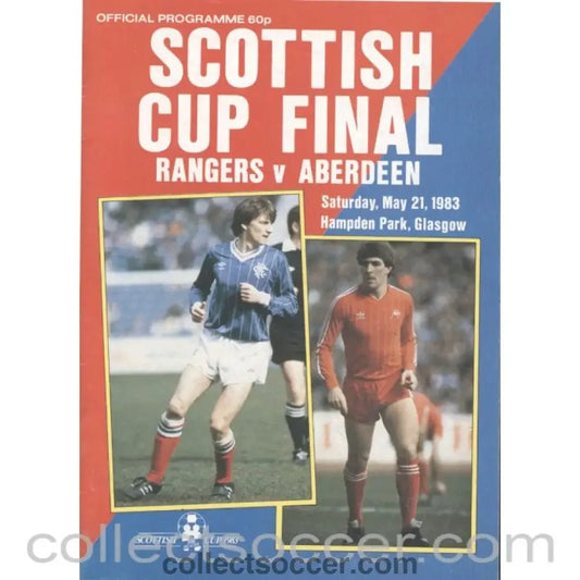 1983 Scottish Cup Final Rangers v Aberdeen Official Football Programme - Collect Soccer
