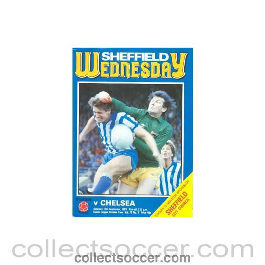 1983 - Sheffield Wednesday vChelsea official programme 17/09/1983 - Collect Soccer