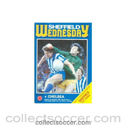 1983 - Sheffield Wednesday vChelsea official programme 17/09/1983 - Collect Soccer