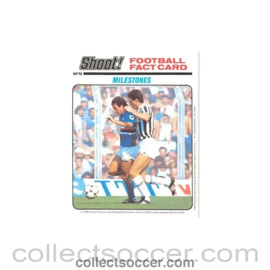 1983 - Shoot! Card Milestones Trevor Francis 1983 - Collect Soccer