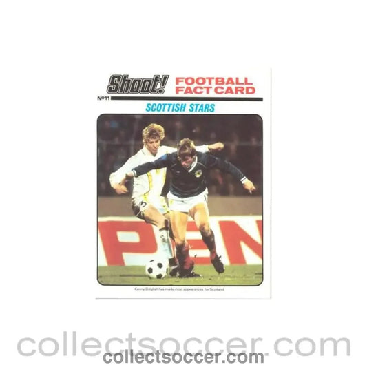 1983 - Shoot! Card Scottish Stars Kenny Dalglish 1983 - Collect Soccer